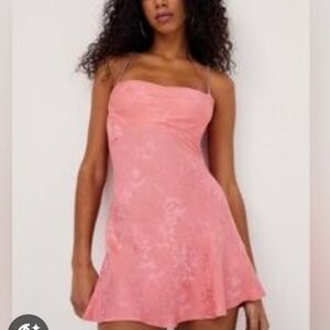 For Love And Lemons Rose Pink Strapless Mini Dress